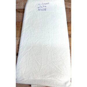 14 Count White Aida Cloth 38x38 Inches Cross Stitch Fabric